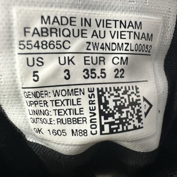 Converse X PatBo All Star Lux Wedge Mid High Top Sneaker Womens Size 5 Gold Tips - Picture 8 of 9